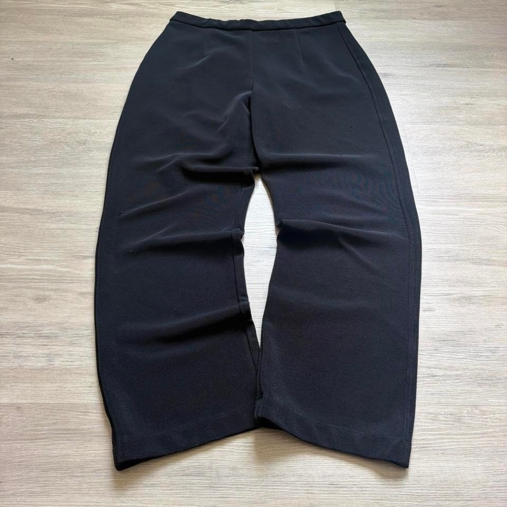30x28 Black Balloon Wide Leg Dress Pants Y2K Grunge Vintage 2000s